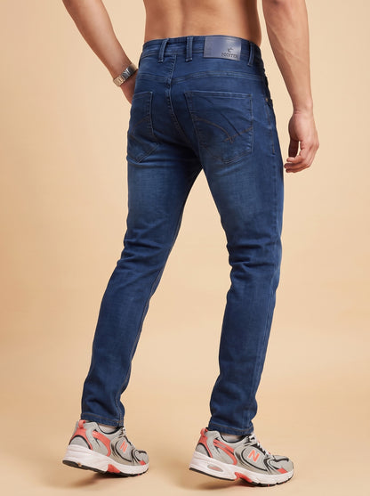 Dark indigo jeans rear fit and pocket view