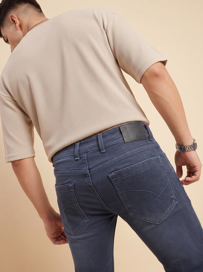 Steel blue jeans rear fit angle