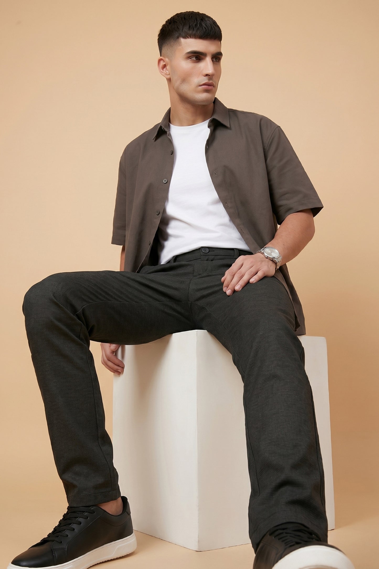 Men's Dark Grey cotton Pant