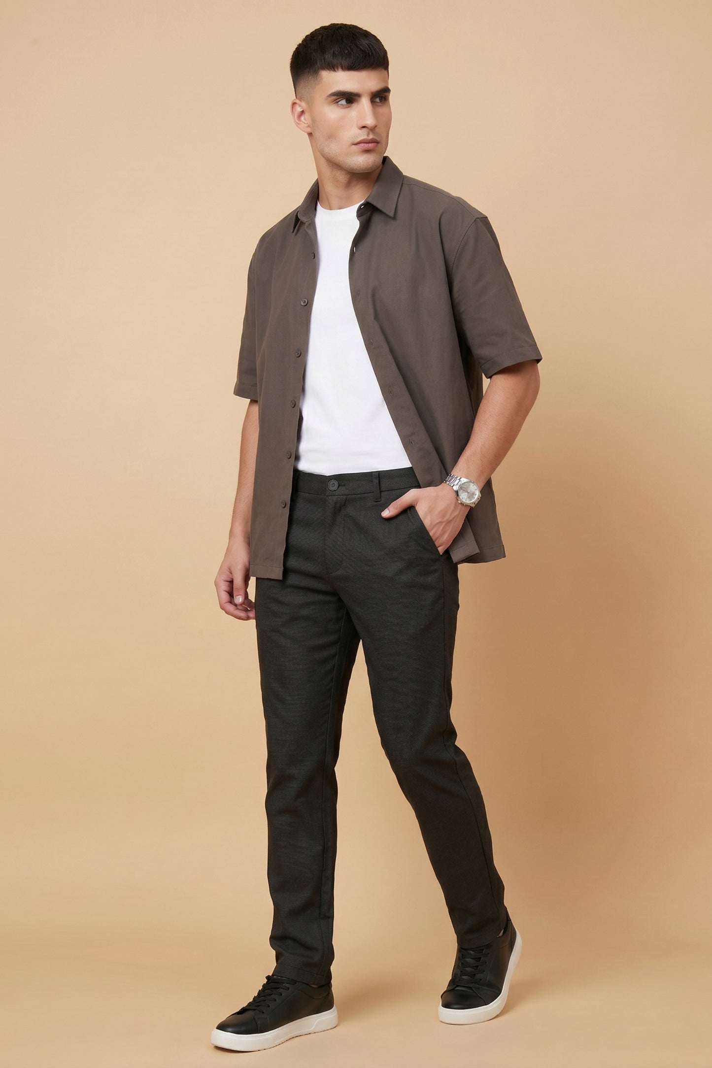 Men's Dark Grey cotton Pant