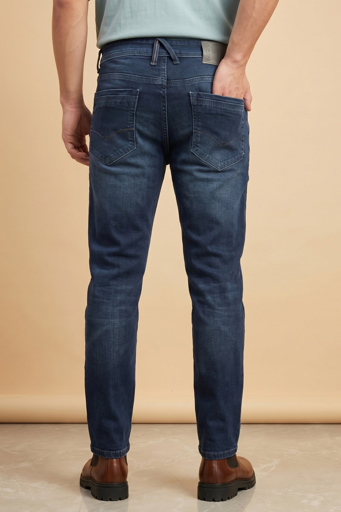Men's Deep Blue Straight Fit Jeans