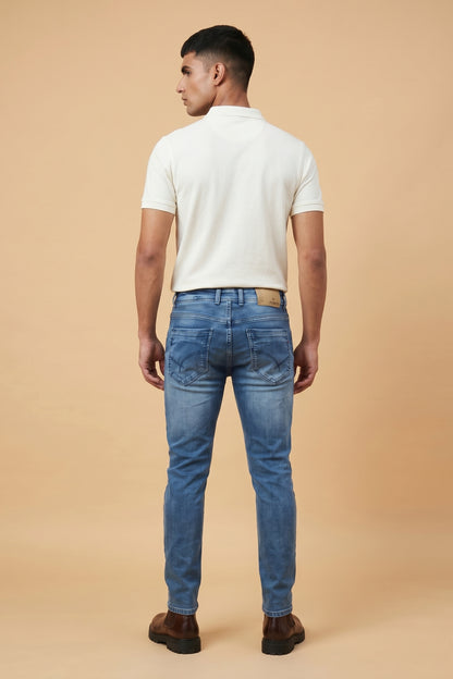 Mens Fade Blue Slim Fit Jeans
