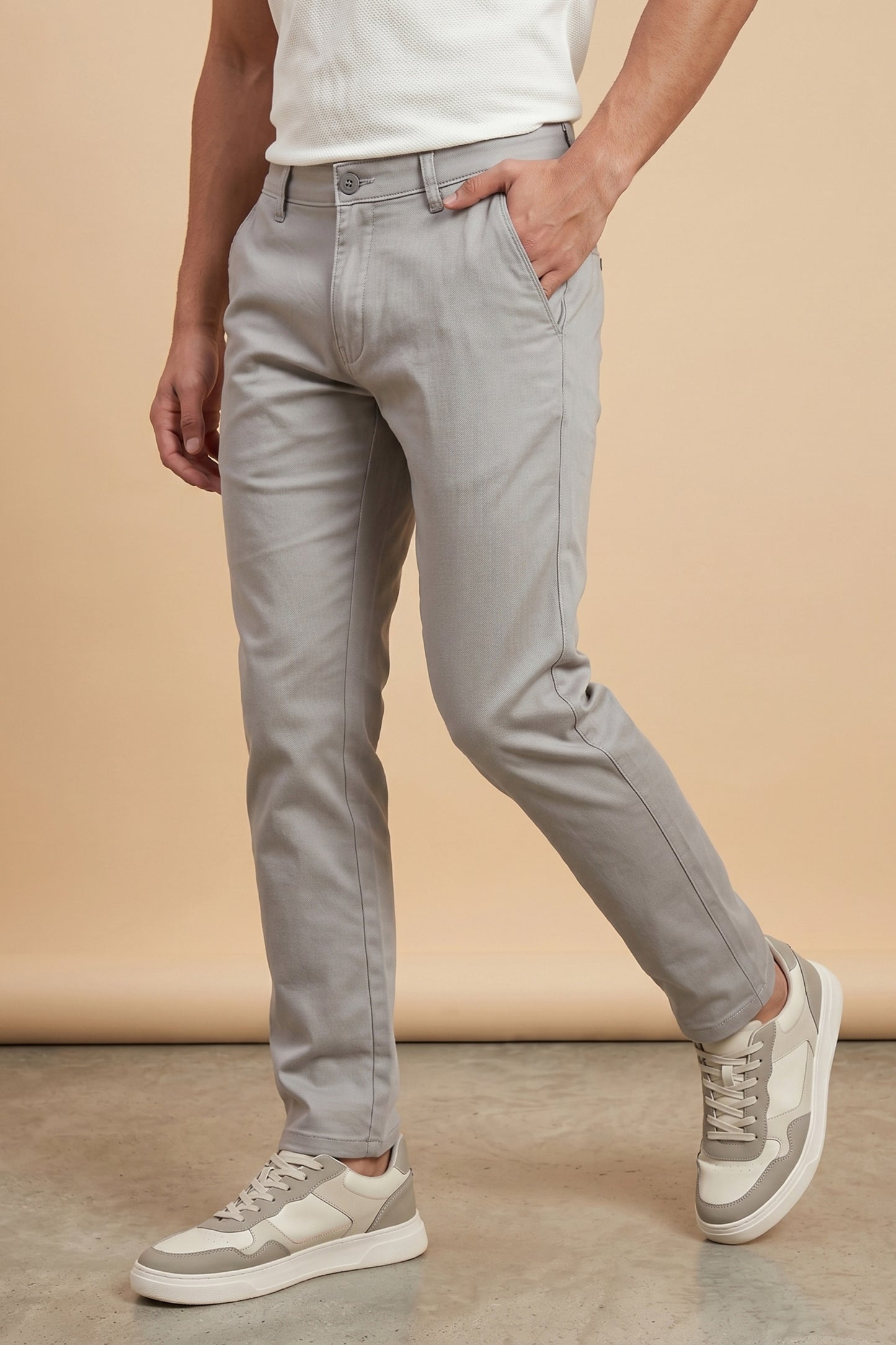 Men's Grey cotton Pant