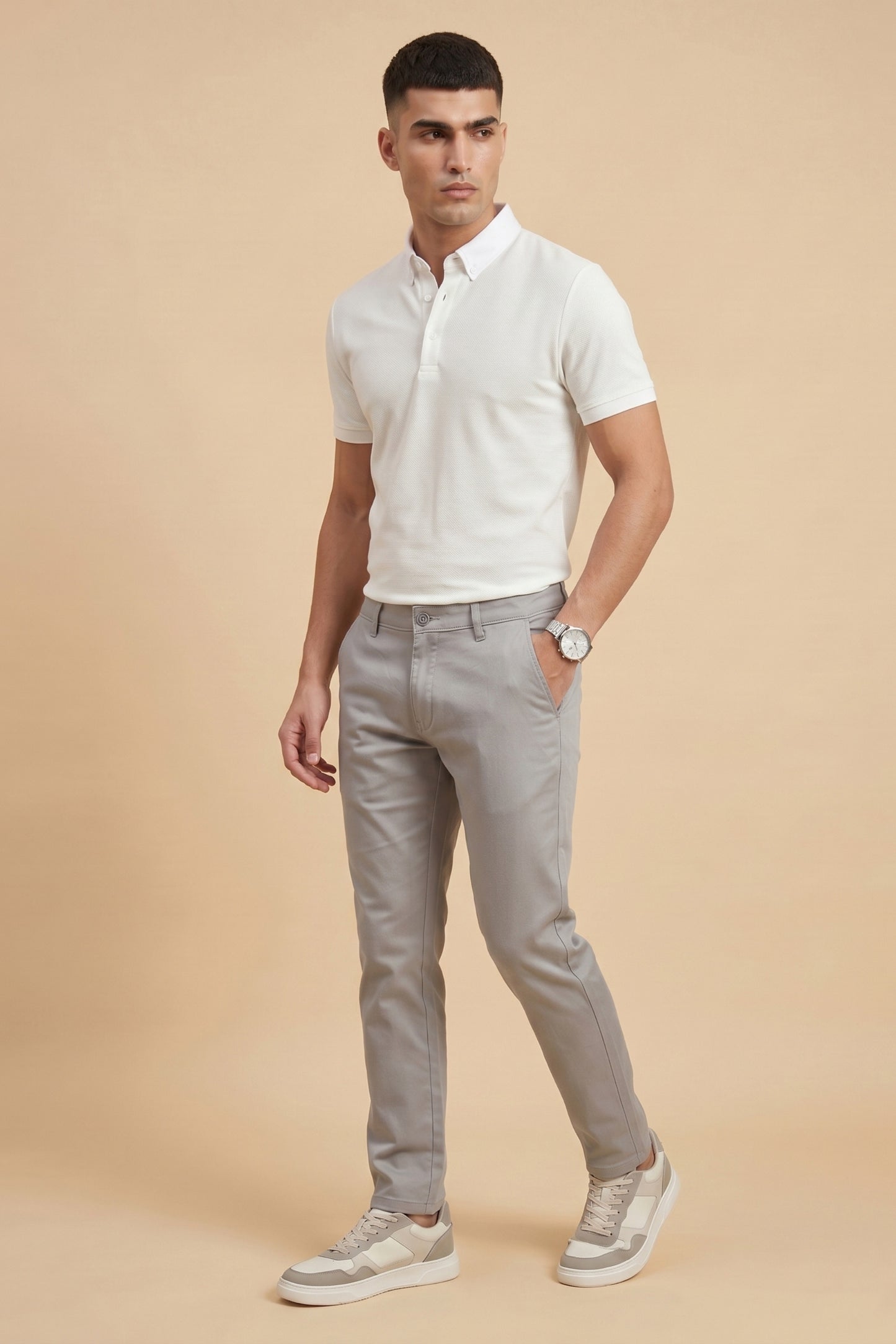 Men's Grey cotton Pant