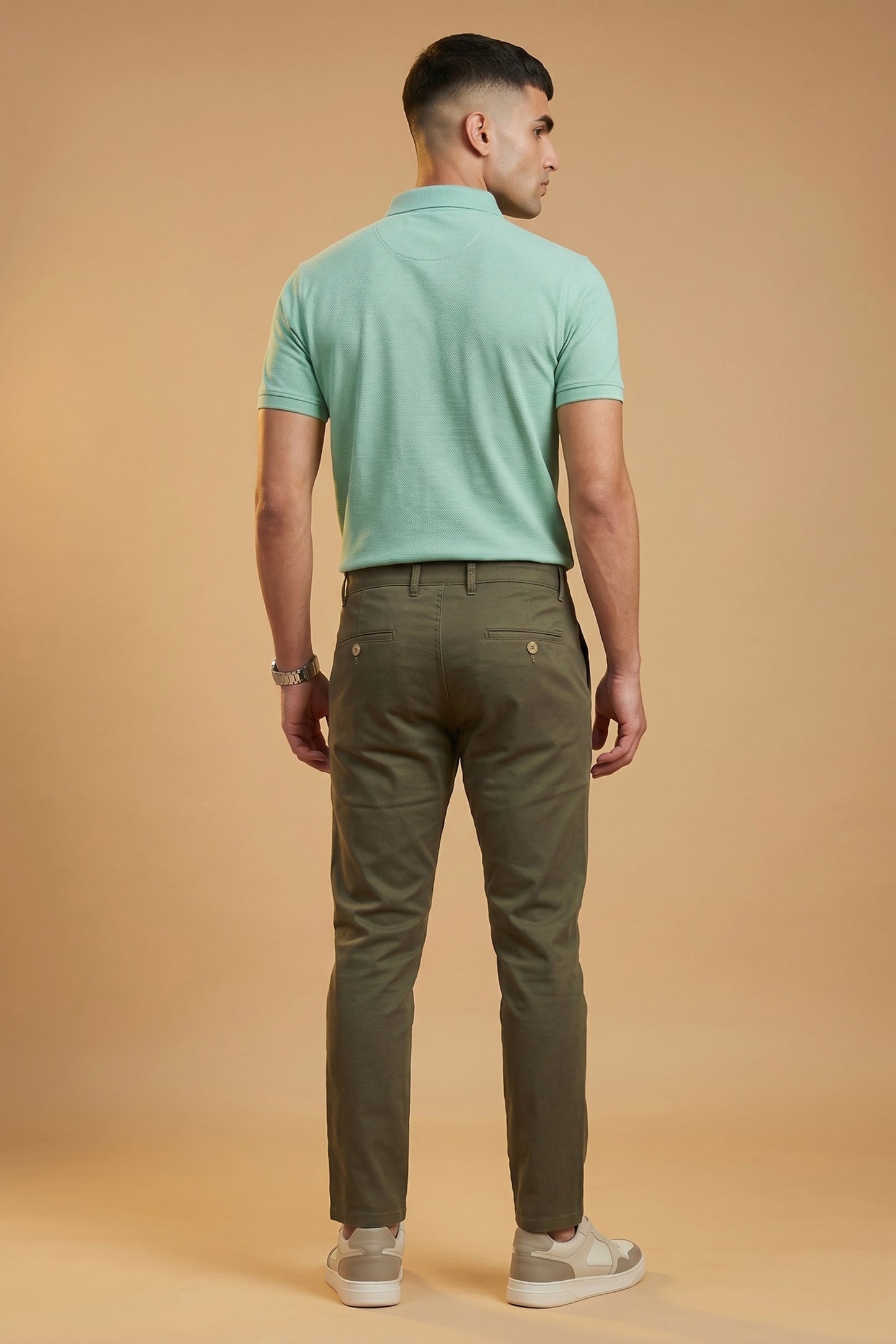 Men's Olive Green Cotton Pant