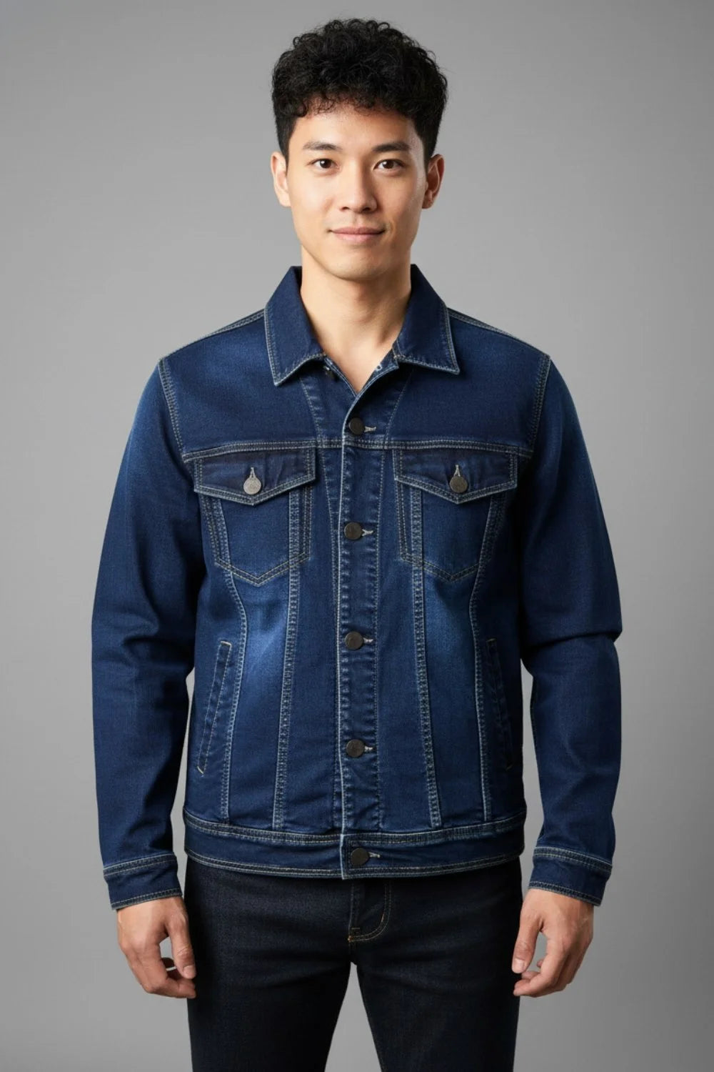 Classic men’s denim layering piece