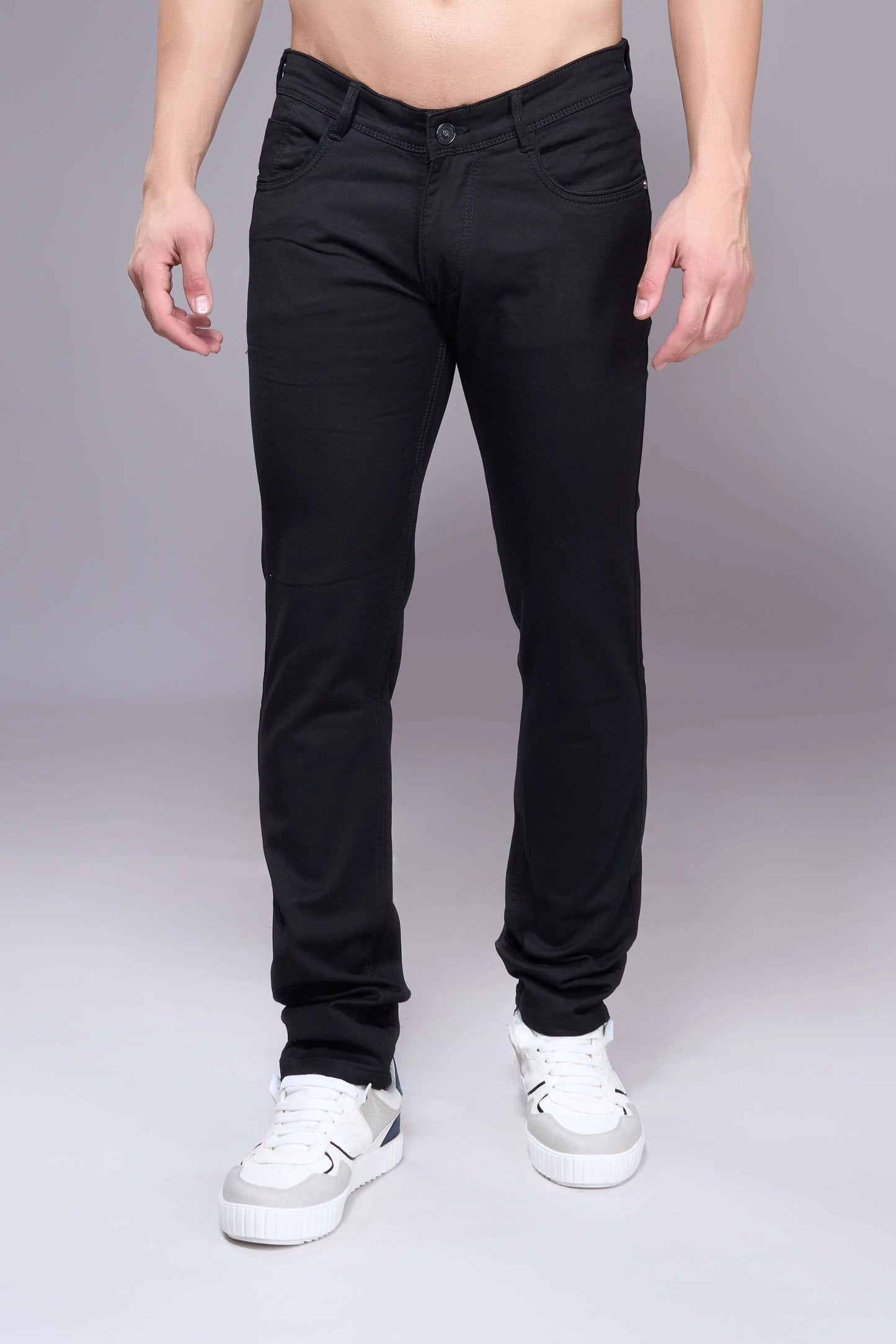 Regular fit denim jeans for men India – front view
