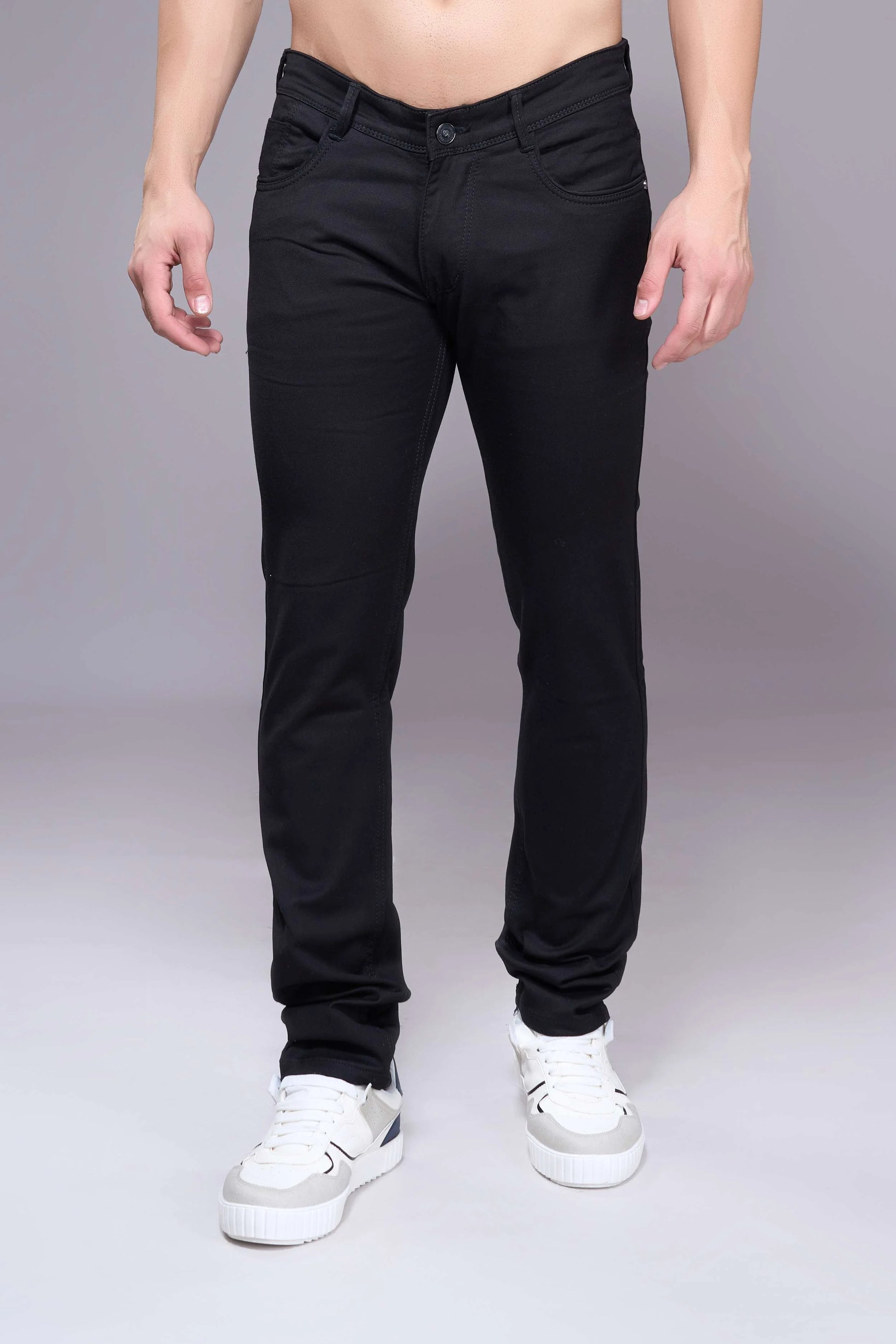 Regular fit denim jeans for men India – front view
