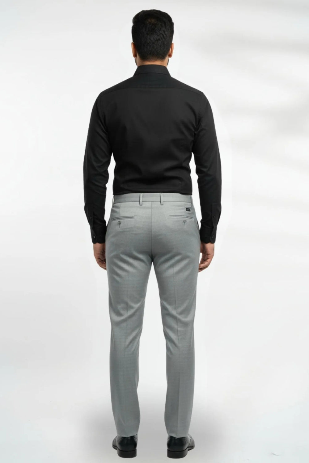 Grey Formal Pants for Men With Dark Texture