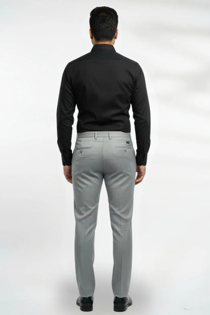 Grey Formal Pants for Men With Dark Texture