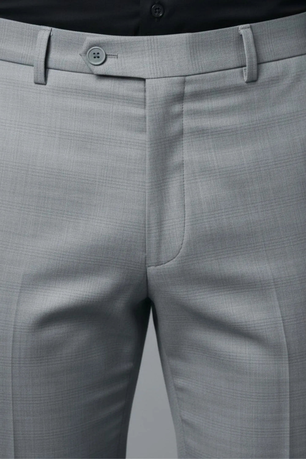 Grey Formal Pants for Men With Dark Texture