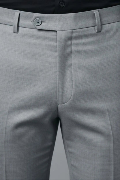 Grey Formal Pants for Men With Dark Texture