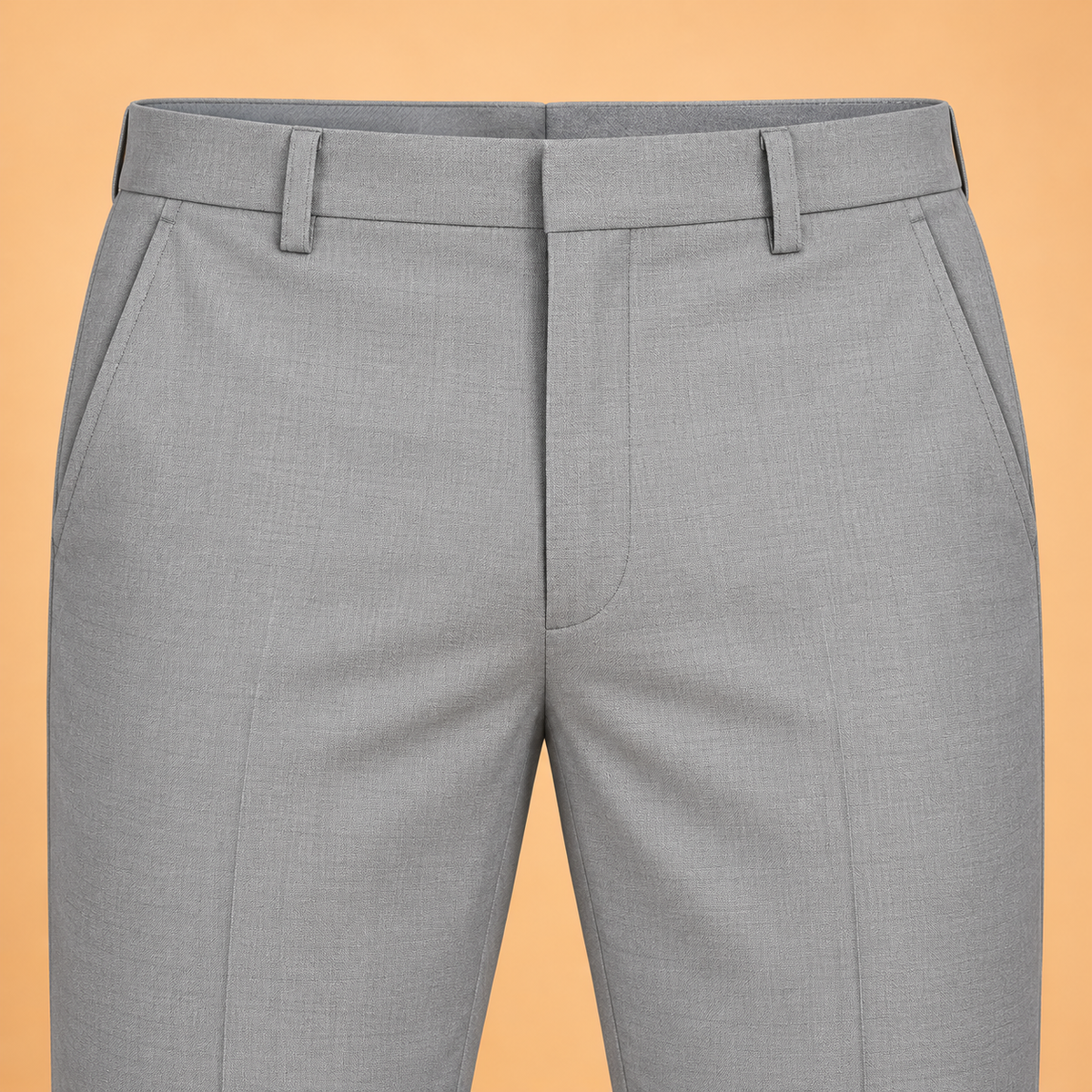 Light grey formal pants 4462-D – two front side pockets detail