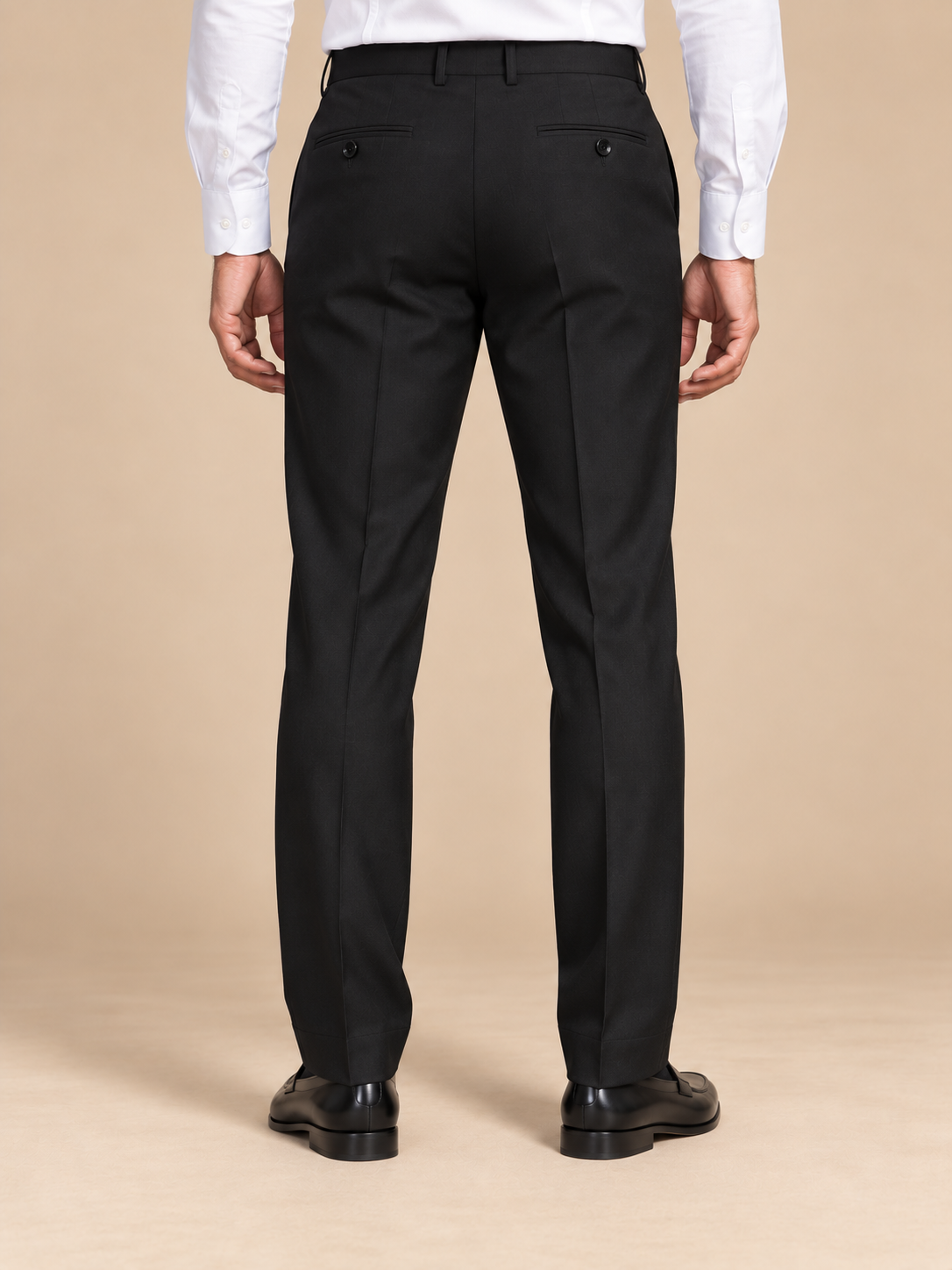 Black formal pants 4462-D – back view