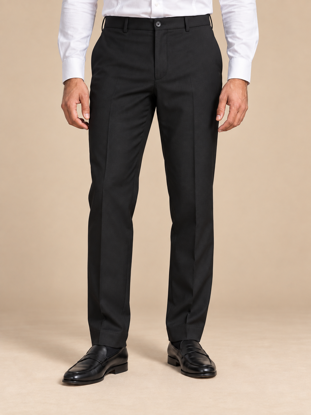 Black formal pants 4462-D – front view