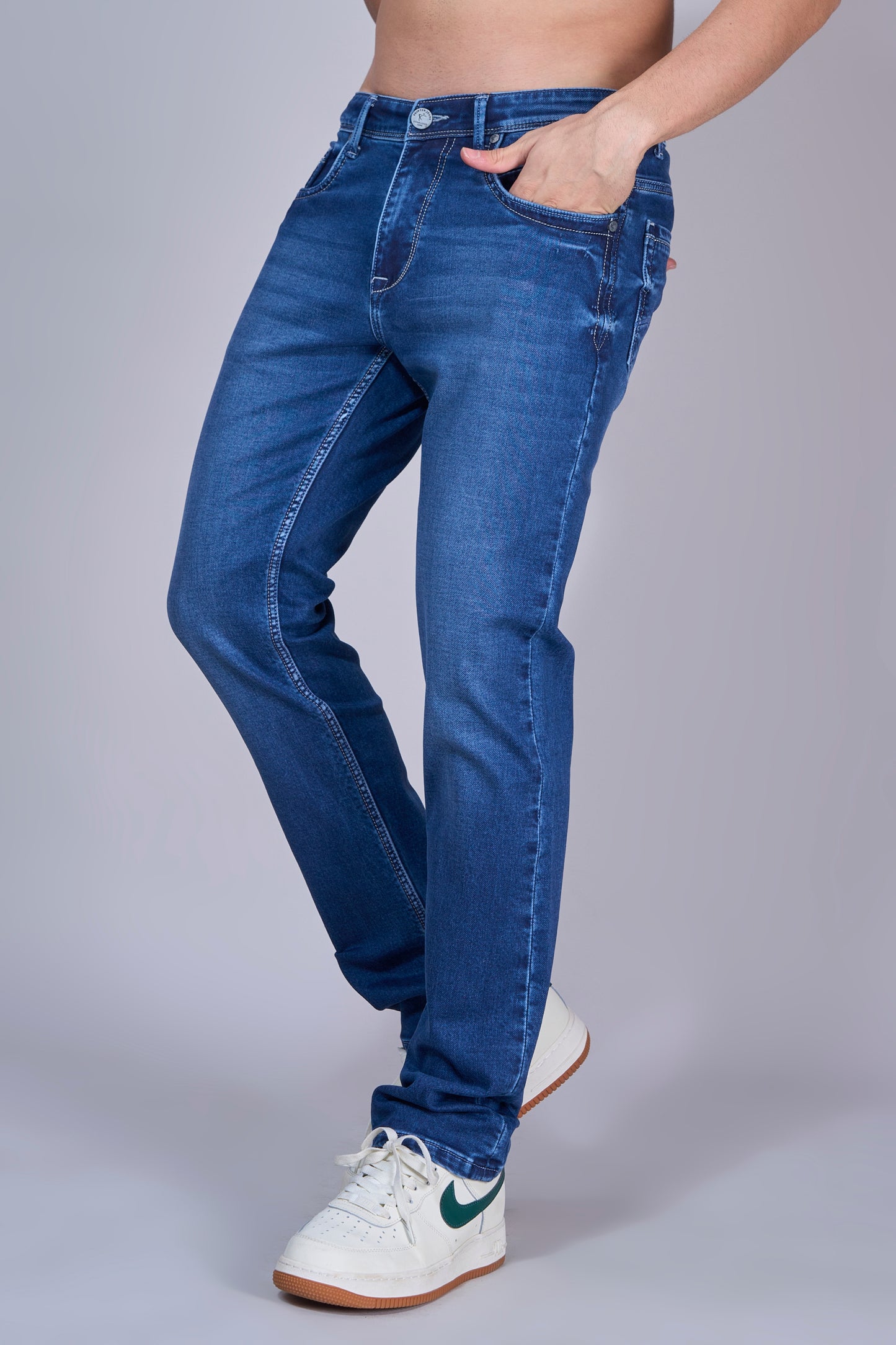 Men's Harbor Blue Straight Fit Jeans