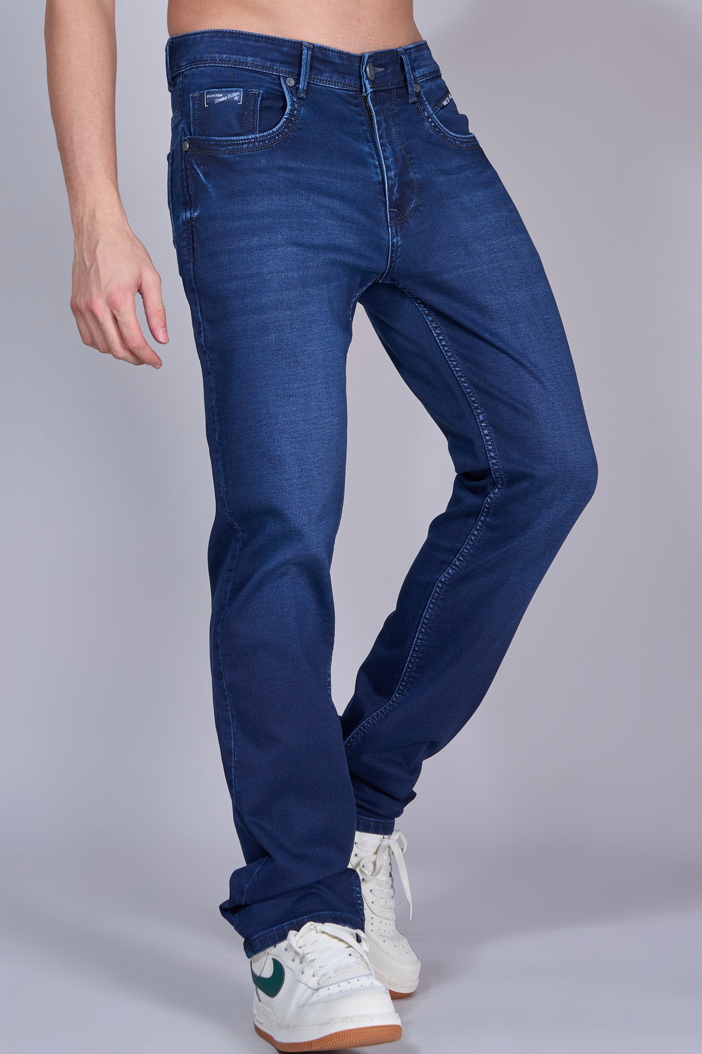 Men's Retro Tide Blue Straight Fit Jeans