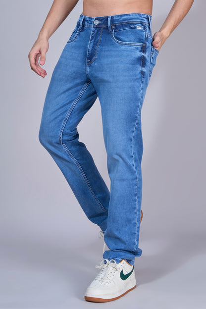 Men's Ocean Dust Blue Straight Fit Jeans