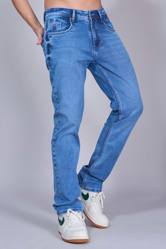 Men's Ocean Dust Blue Straight Fit Jeans