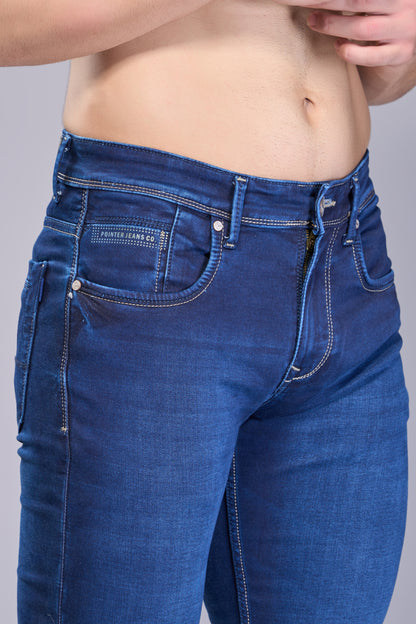 Men's Storm Blue Classic Regular Fit Jeans