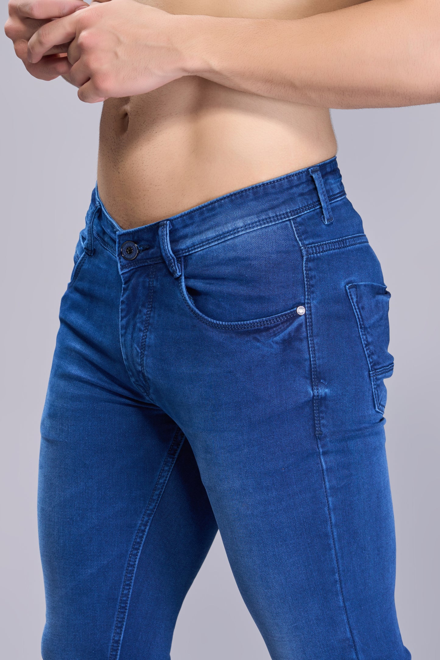 Men's Blue Classic Regular Fit Jeans