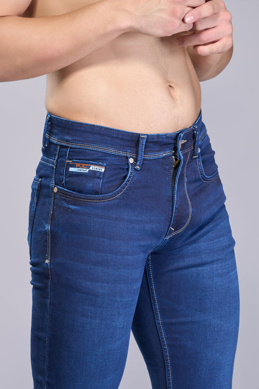 Men's Dark Blue Classic Regular Fit Jeans