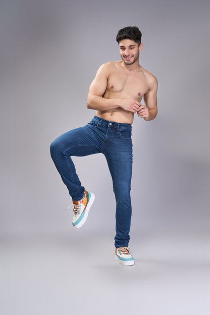 Men's Shadow Blue Classic Regular Fit Jeans