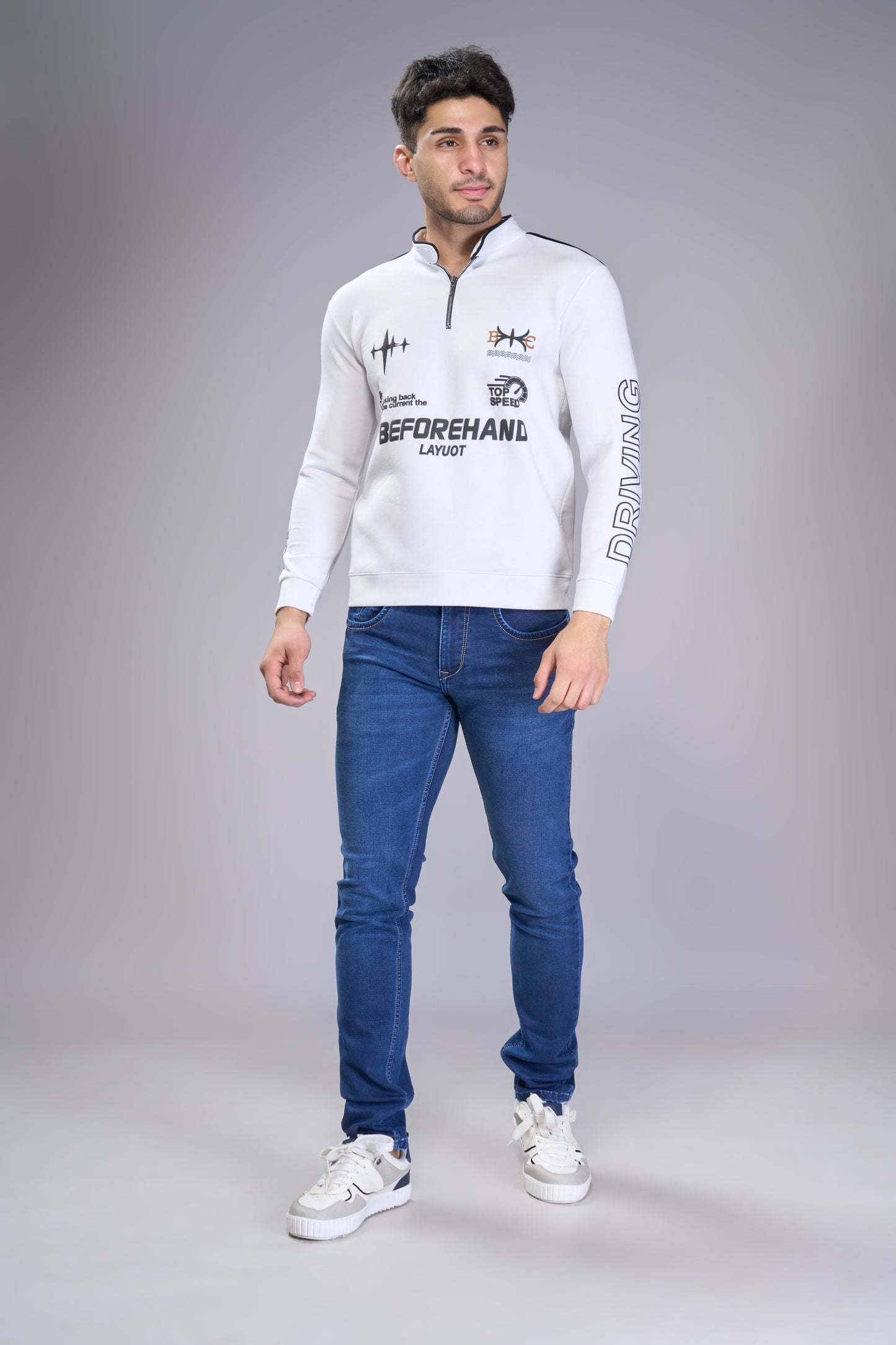 Men's Sapphire Blue Classic Regular Fit Jeans