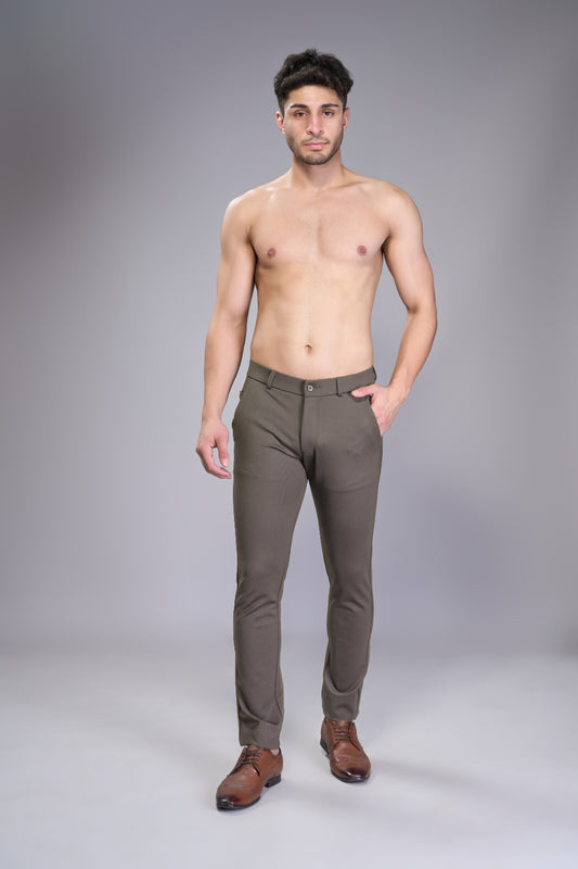 Men's Analog Beige Daily Stretch Pants