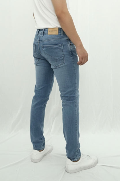 Men's Vintage Light Blue Slim Fit Jeans