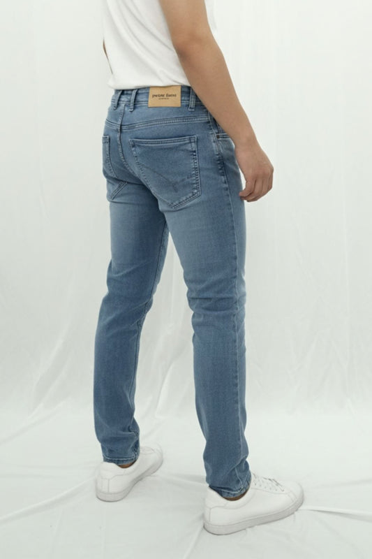 Men's Vintage Light Blue Slim Fit Jeans