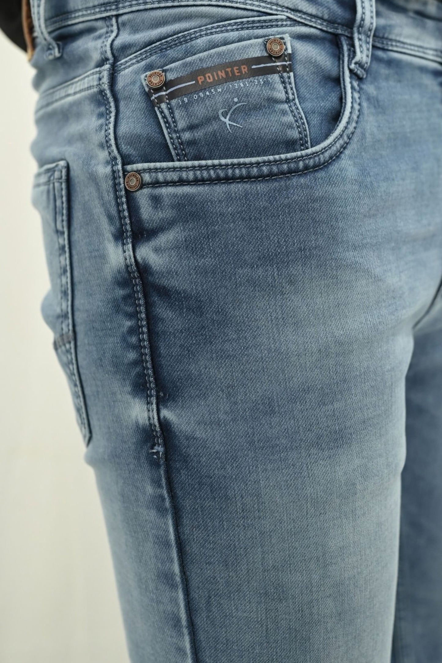 Men's Vintage Light Blue Slim Fit Jeans