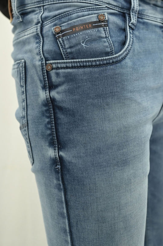Men's Vintage Light Blue Slim Fit Jeans