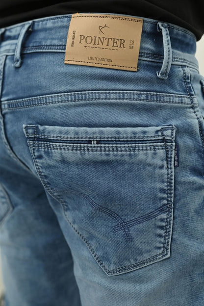 Men's Soft Blue Slim Fit Jeans