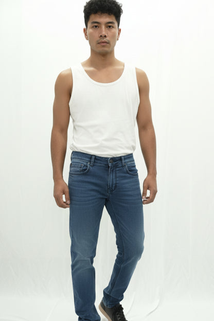 Men's Powder Blue Slim Fit Jeans