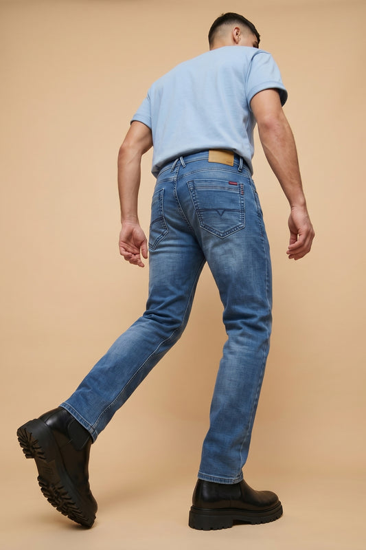 Men's Classic Blue Straight Fit Jeans