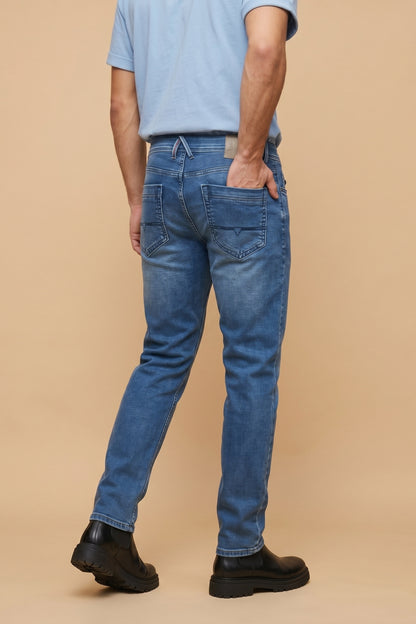 Men's Classic Blue Straight Fit Jeans