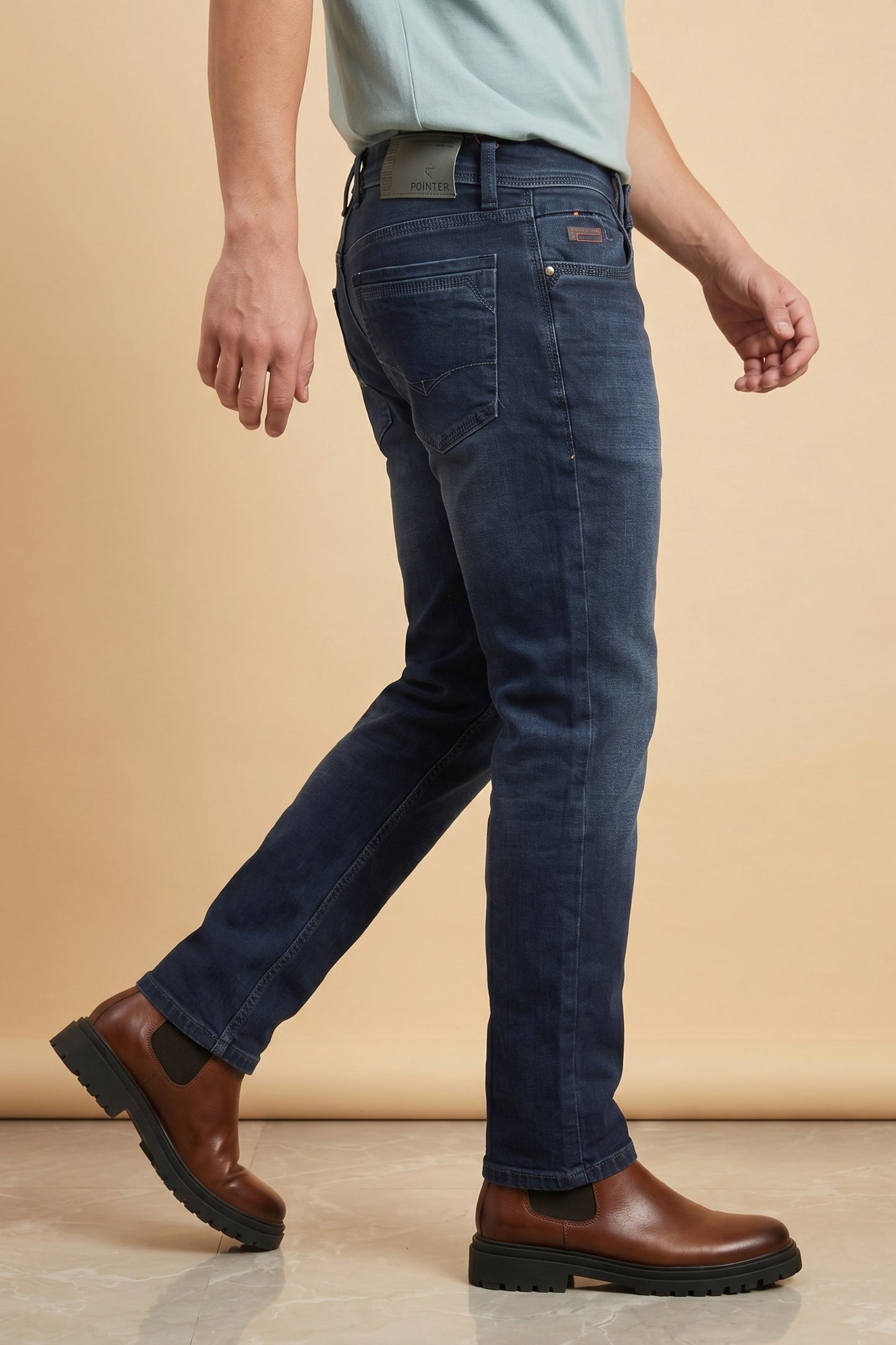 Men's Deep Blue Straight Fit Jeans