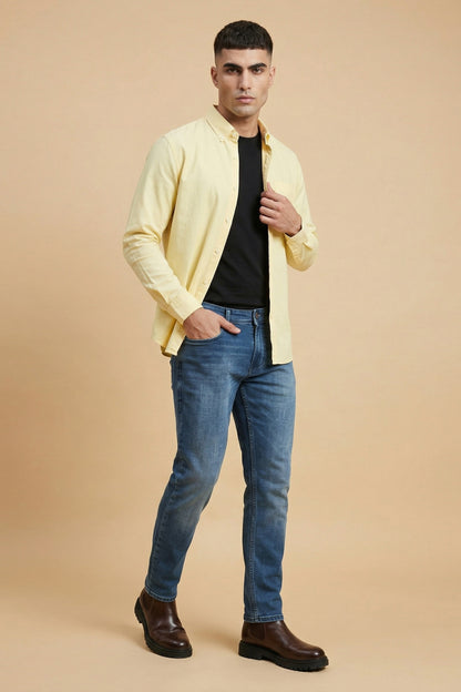 Men's Vintage Blue Straight Fit Denim