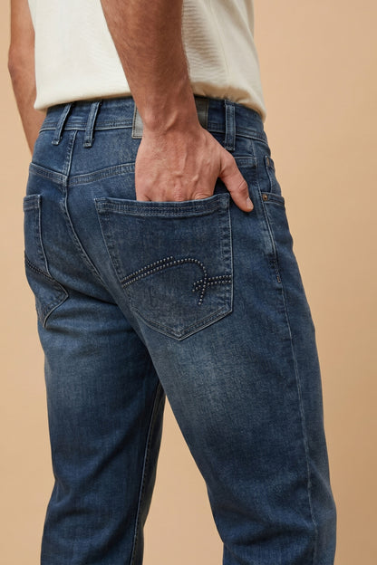 Mens Urban Blue Straight Fit Denim