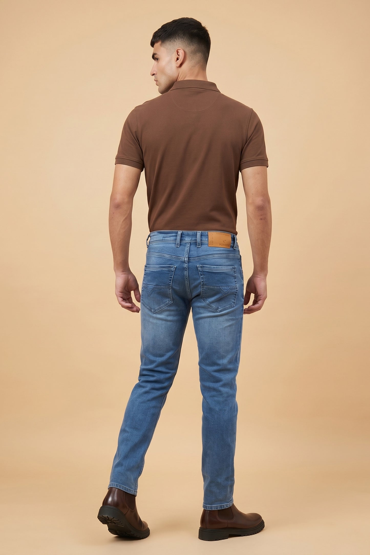 Mens Crystal Blue Slim  Fit Jeans