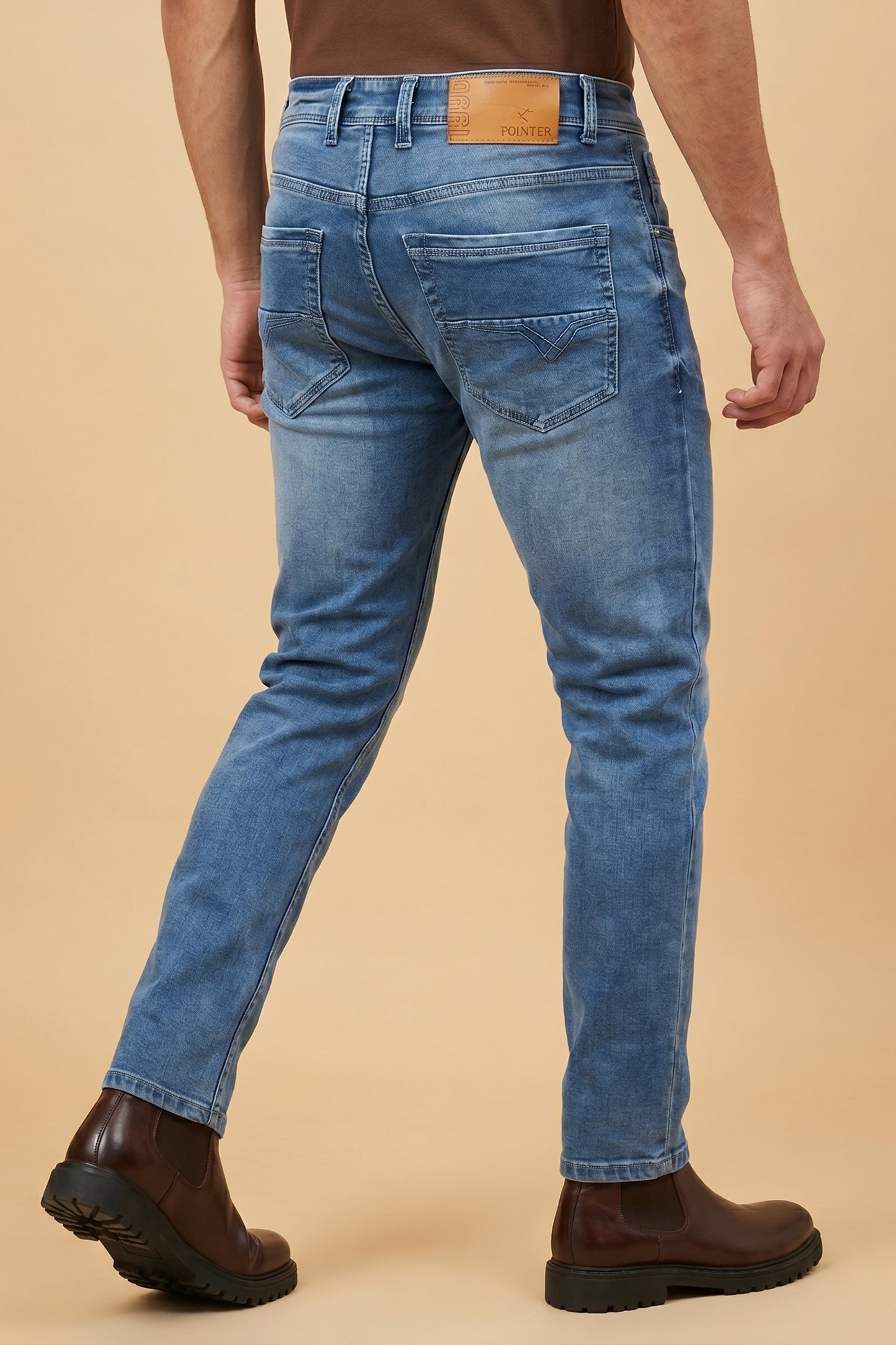 Mens Crystal Blue Slim  Fit Jeans