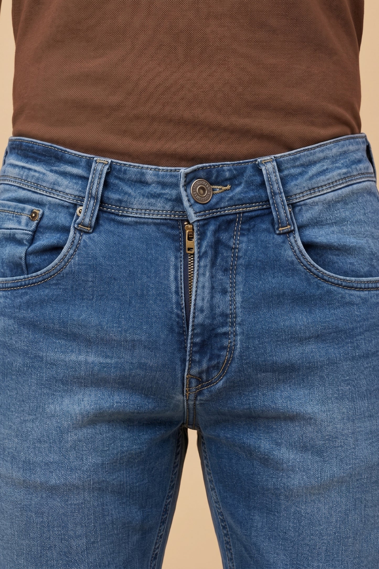 Mens Crystal Blue Slim  Fit Jeans