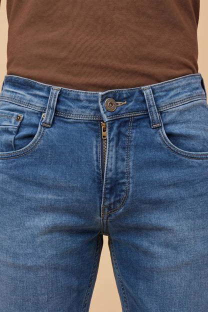 Mens Crystal Blue Slim  Fit Jeans