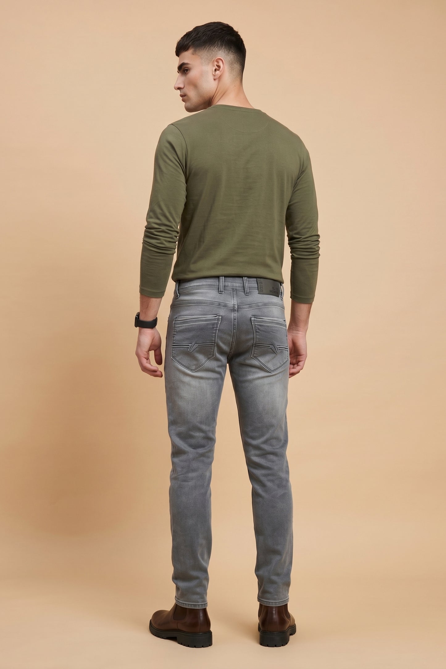 Mens Smoke Grey Slim Fit Jeans