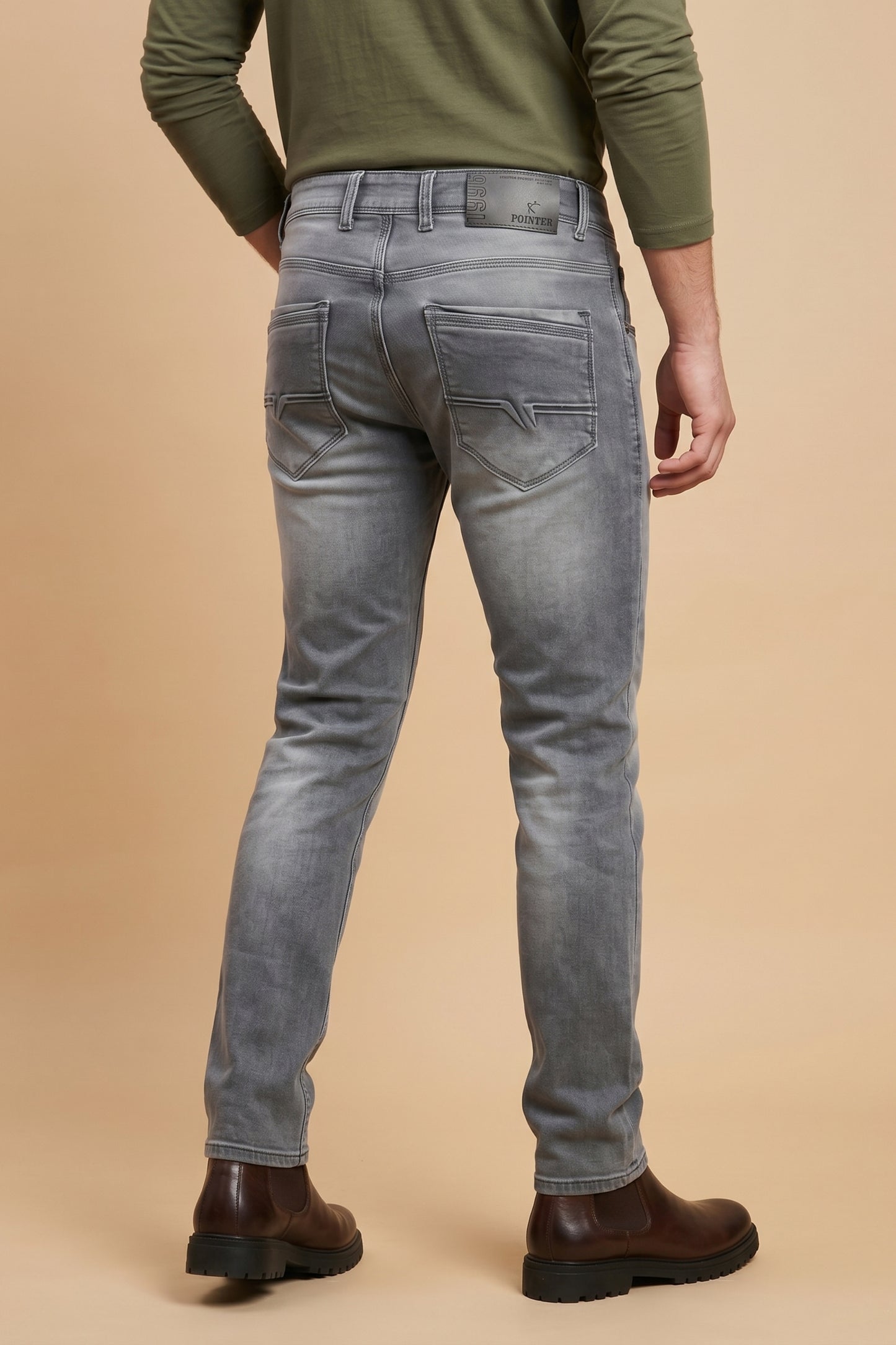 Mens Smoke Grey Slim Fit Jeans