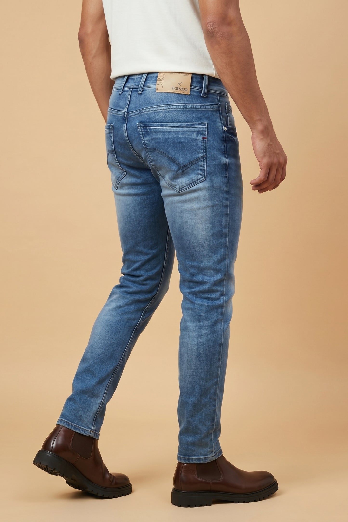 Mens Fade Blue Slim Fit Jeans