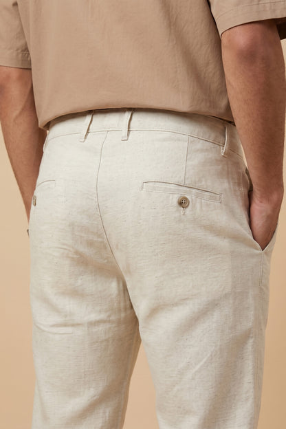 Men's Light Beige Cotton Pant