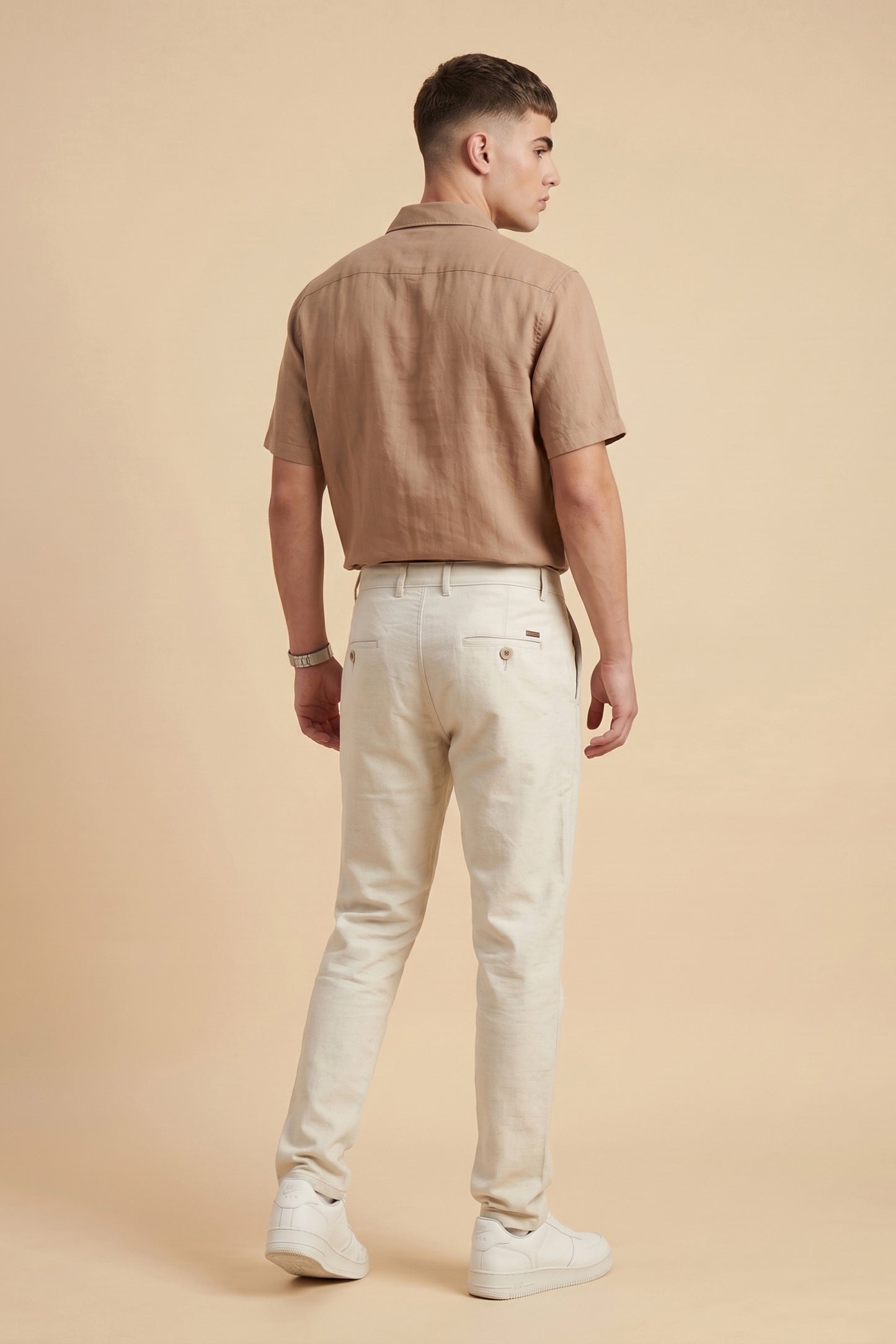 Men's Light Beige Cotton Pant