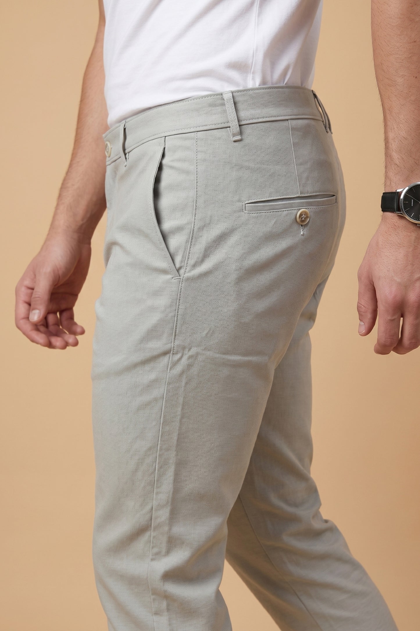 Men's Light Grey Cotton